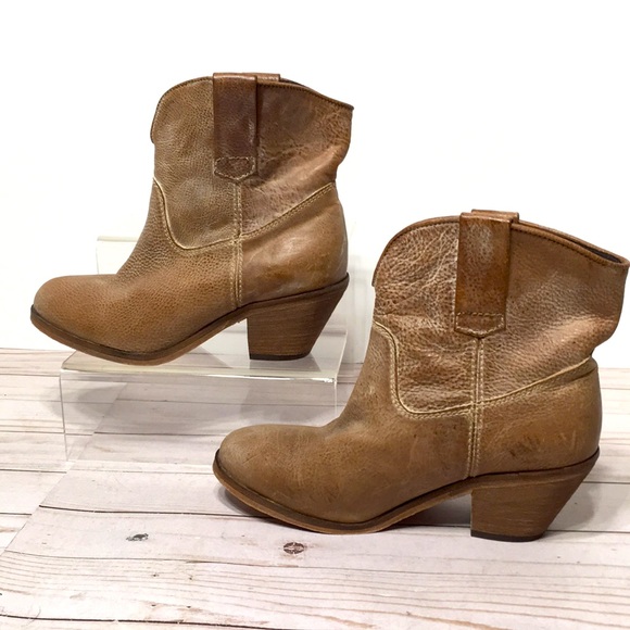 Corral Shoes - CORRAL ankle boot P5020 with out strap 2 inch heel sz 8 tan brown